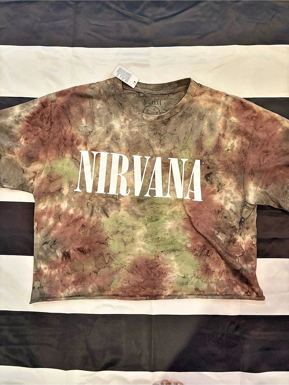Nirvana In Utero Tie Dye Crop T-Shirt